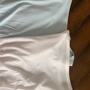 lululemon athletica Long Sleeve Tops - Light Blue and White